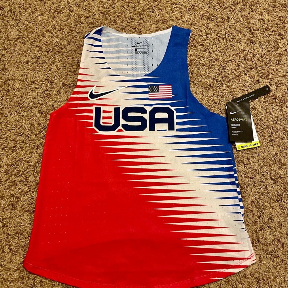 NWT Nike Dri-Fit 'Team USA' Aeroswift Running Singlet Size Medium